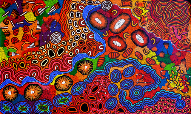 Nuulman by Damien Marks Jangala & Yilpi Marks at Aboriginal Art