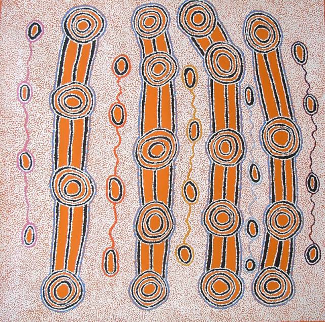 Marla Dreaming by Joy Nangala Brown at Aboriginal Art Directory - Joy ...