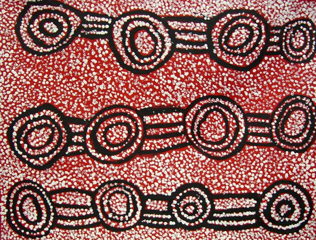 Tingari by Peg Leg Tjampitjinpa at Aboriginal Art Directory - Peg Leg ...