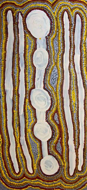 Yankarl claypan by Nancy Taylor Karnu at Aboriginal Art Directory